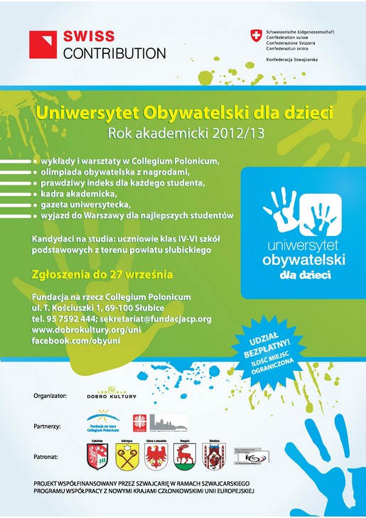 uniwersytet dla dzieci plakat