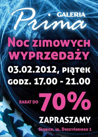 prima zimowe wyprzedaze plakat