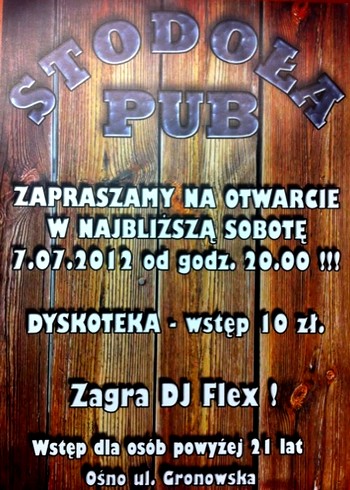 pub stodola osno plakat