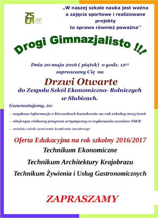 plakat dni otwarte 2016