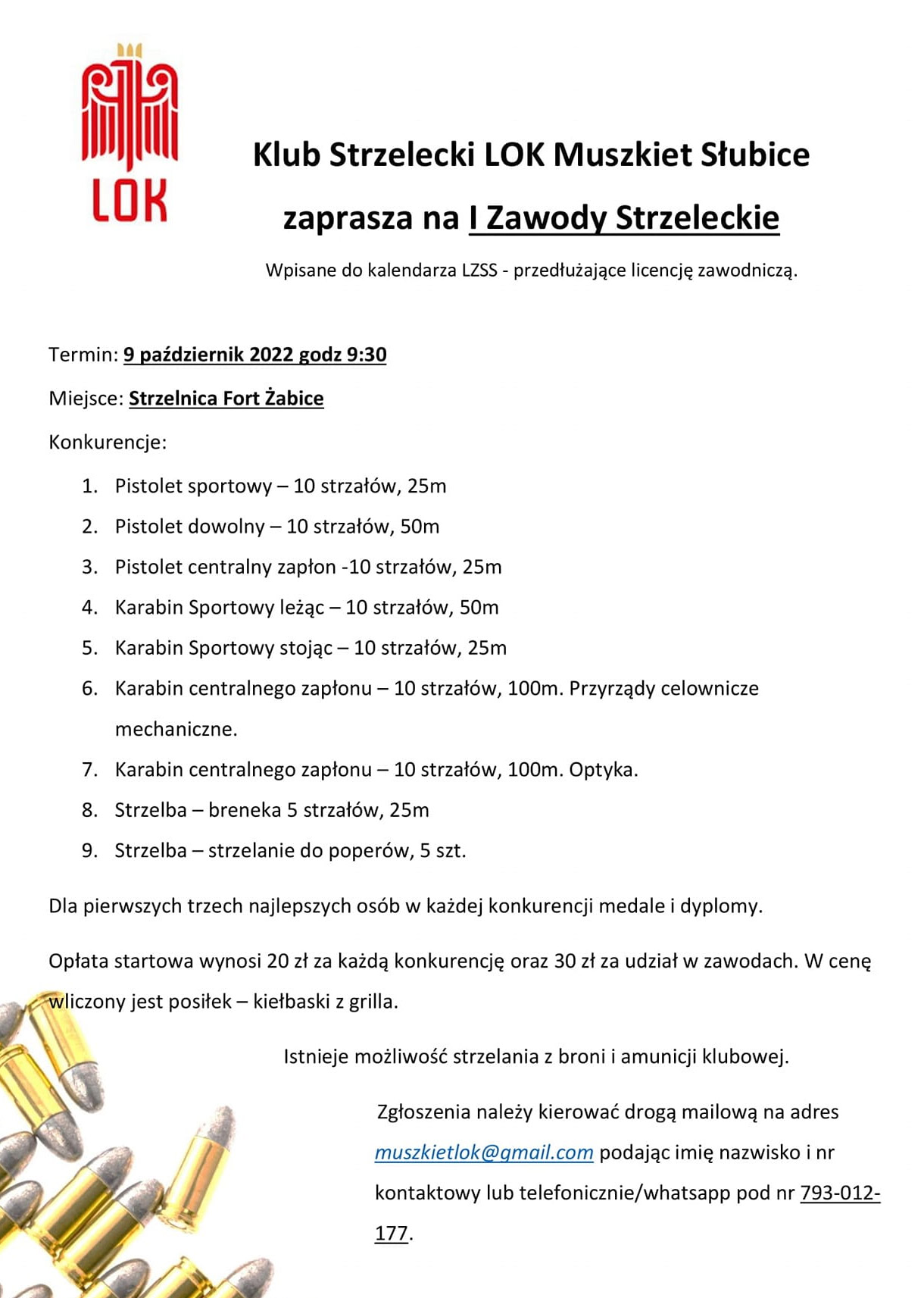 zawody strzeleckie zabice