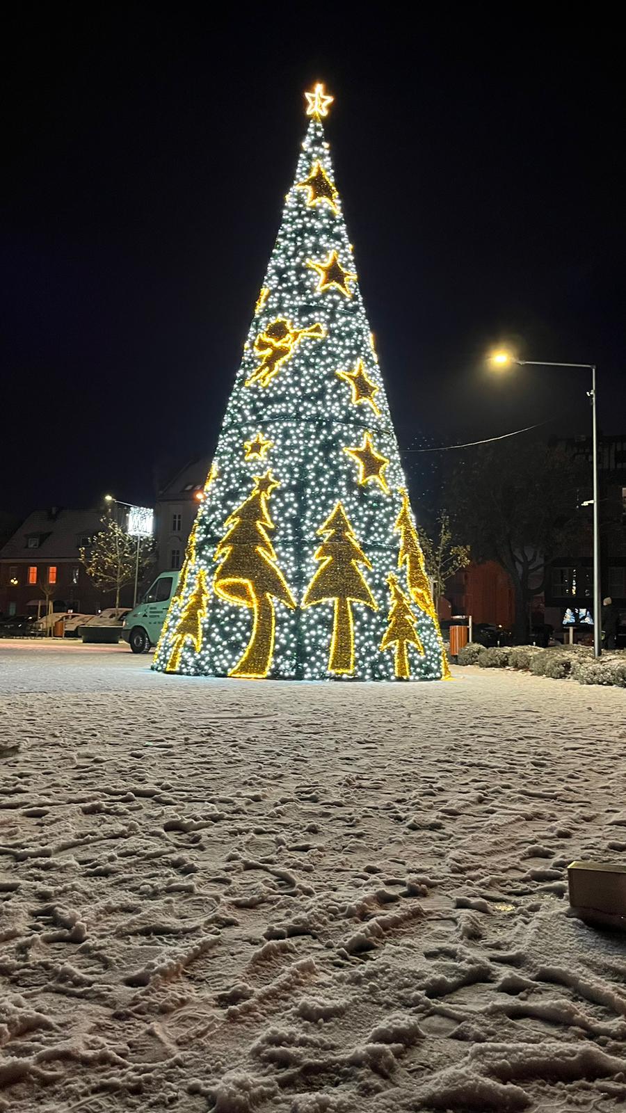 Choinka na pl. Bohaterów w Słubicach