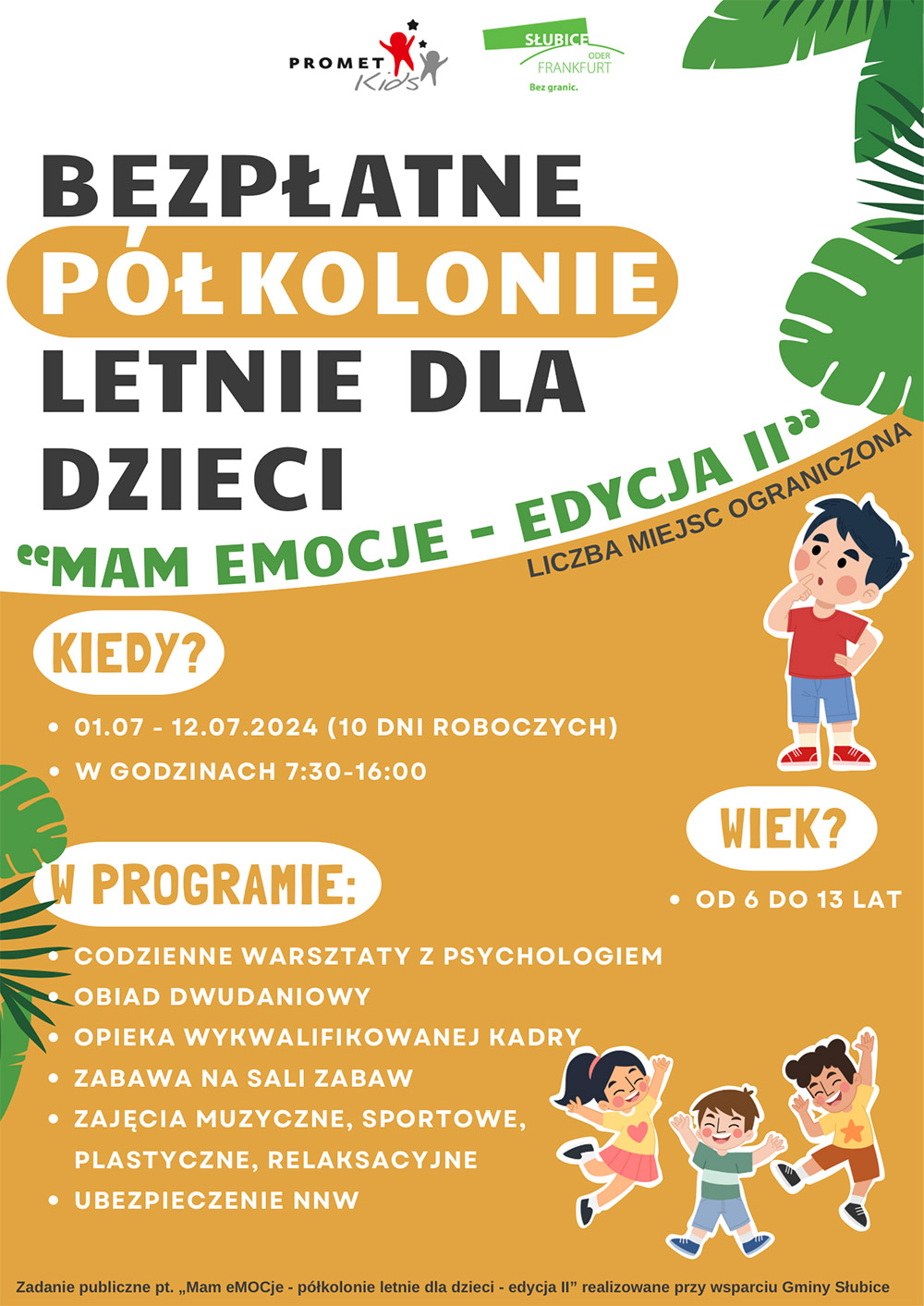 Bezpłatne półkolonie dla dzieci z Fundacją Promet Kids