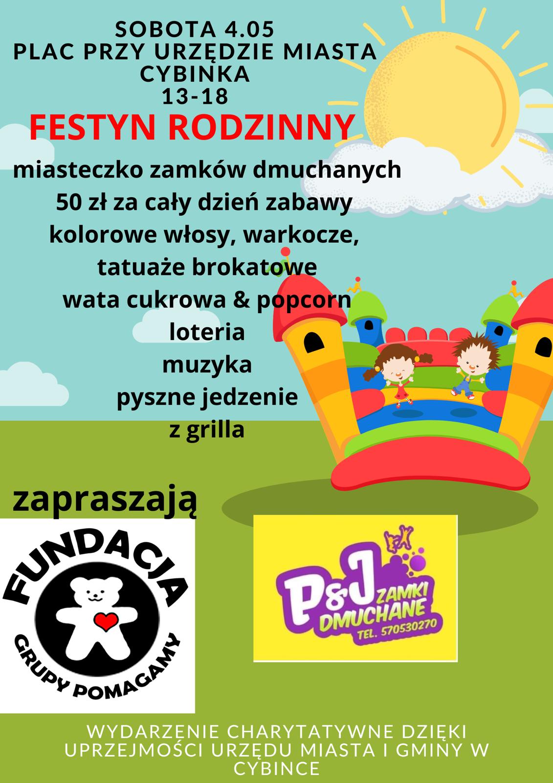 Festyn rodzinny w Cybince z Fundacją Grupy Pomagamy