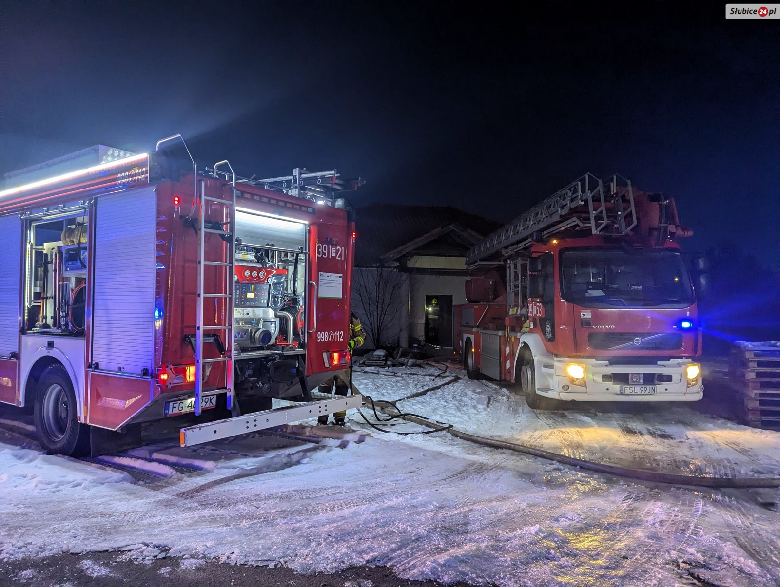 Pożar w domu jednorodzinnym w Kunowicach