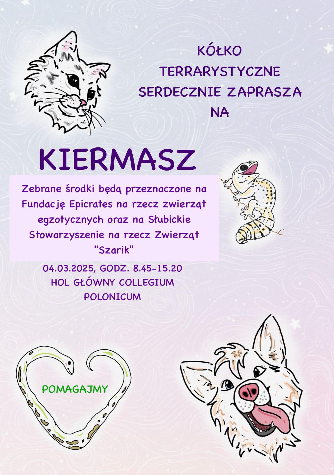 Uniwersyteckie Liceum Ogólnokształcące organizuje kiermasz na rzecz zwierząt