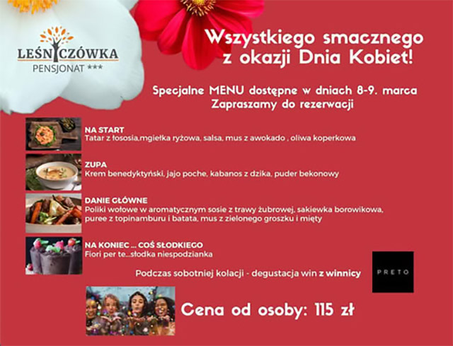 menu lesniczowka dzienkobiet